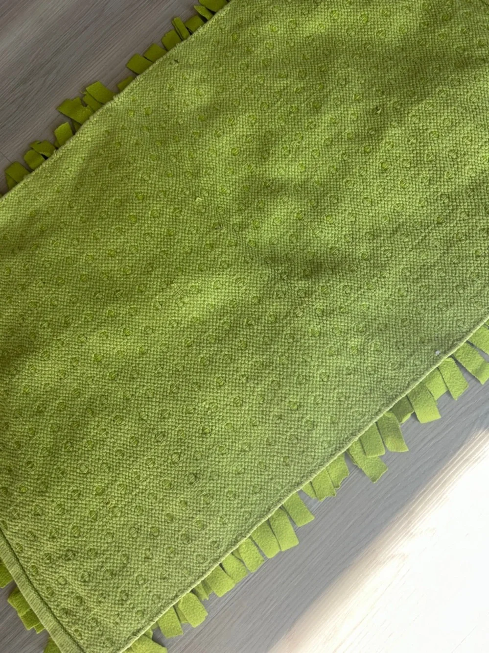 Shaggy Accent Throw Rug Lime Green NWOT Bath Textured Shaggy Artsy